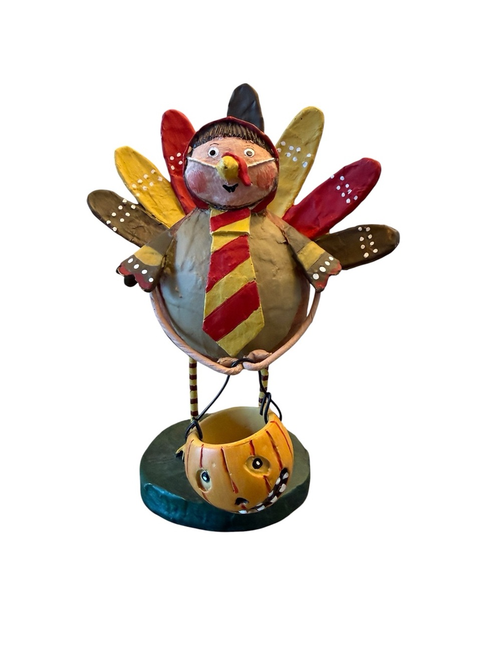 Lori Mitchell Halloween Turkey Figurine Trick-or-Treat Fall Thanksgiving Decor